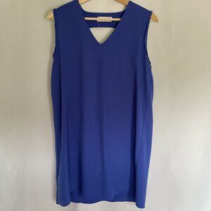 Dahlya royal blue sleeveless sheath v-neck summer sundress casual size small